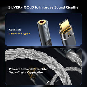 KB EAR low-noise Type-C DAC minimizes background hiss during music and calls.