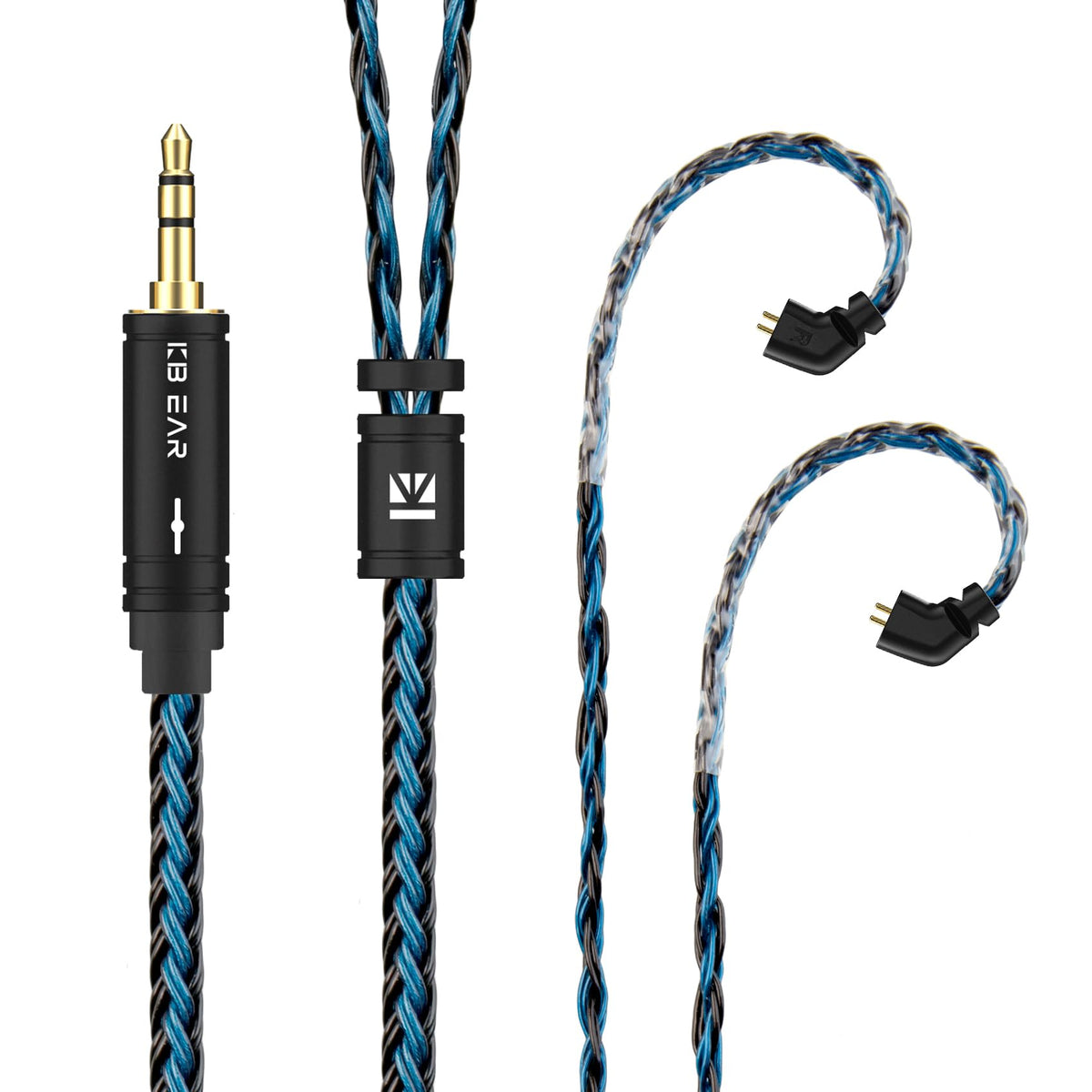 KBEAR ST16 Plus braided cable closeup showing H HIFIHEAR improved durability