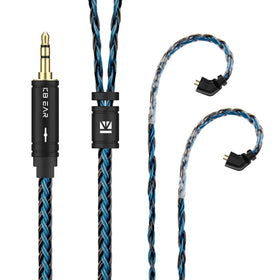 KBEAR ST16 Plus braided cable closeup showing H HIFIHEAR improved durability