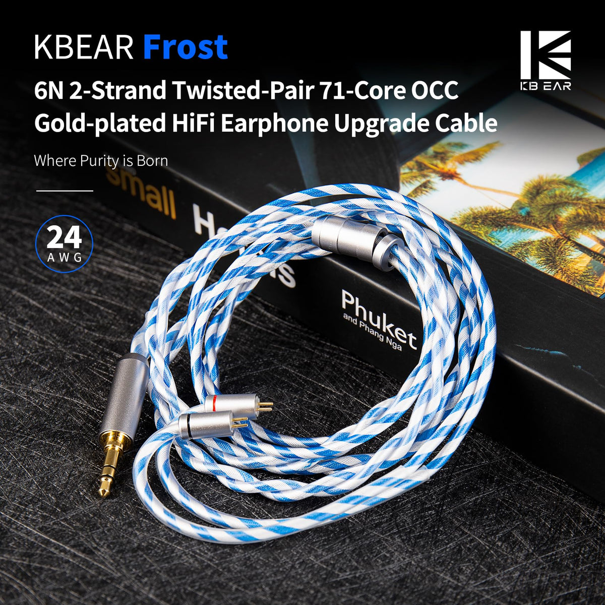 KBEAR Frost 6N OCC copper core improves signal clarity and reduces distortion.