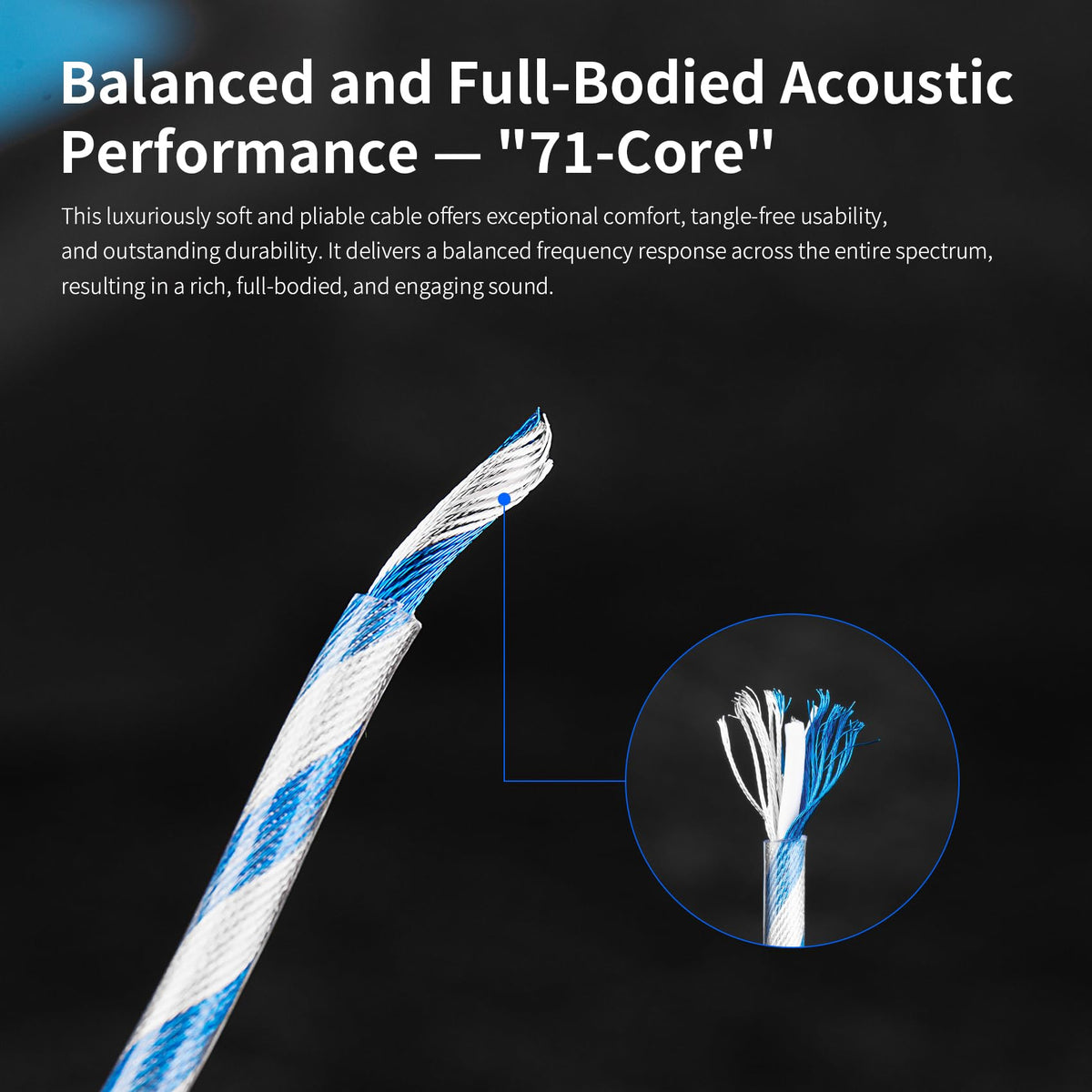 KBEAR Frost’s 120 cm length offers flexible listening setups.