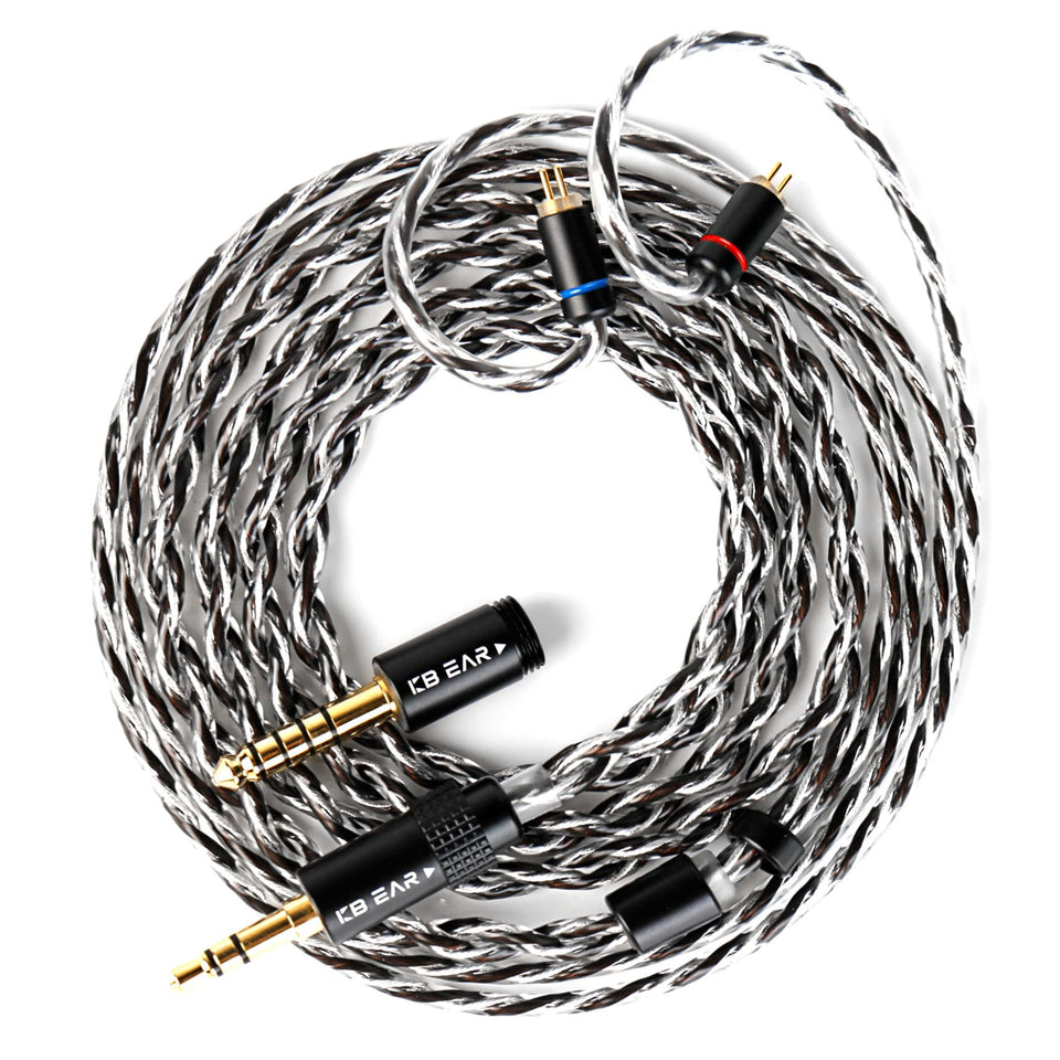 KBEAR P34 2-pin cable with interchangeable plug for universal compatibility across many IEMs.