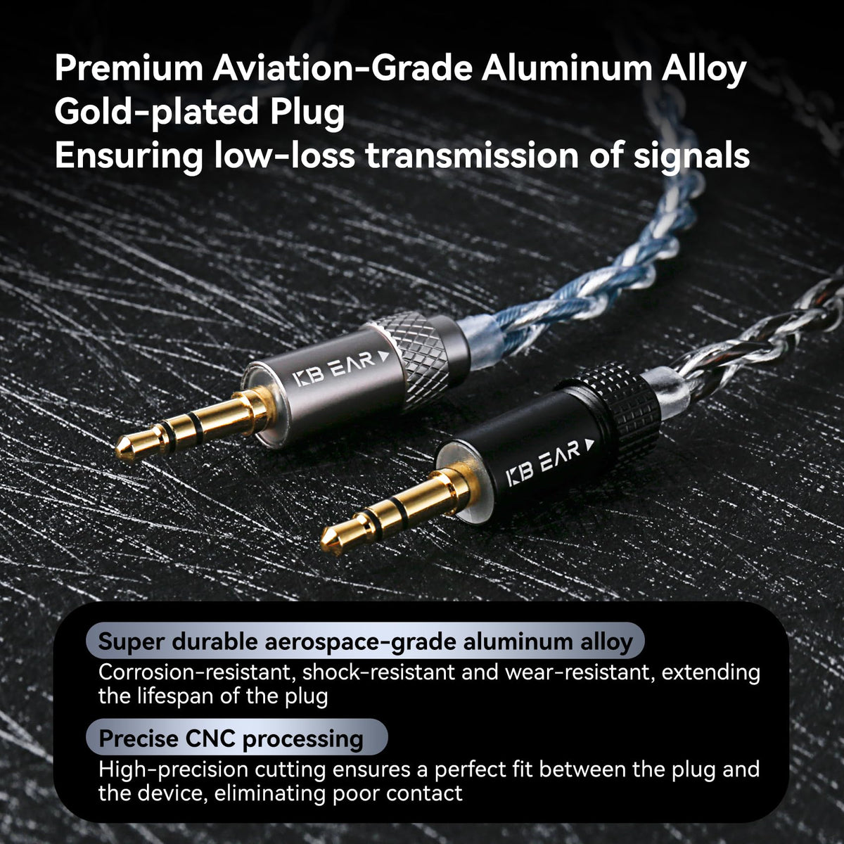KBEAR P34 aluminum plug resists wear for long-term reliability.
