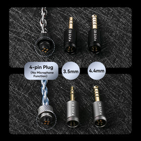 KBEAR P34 silver-plated conductors enhance high frequencies for clarity.