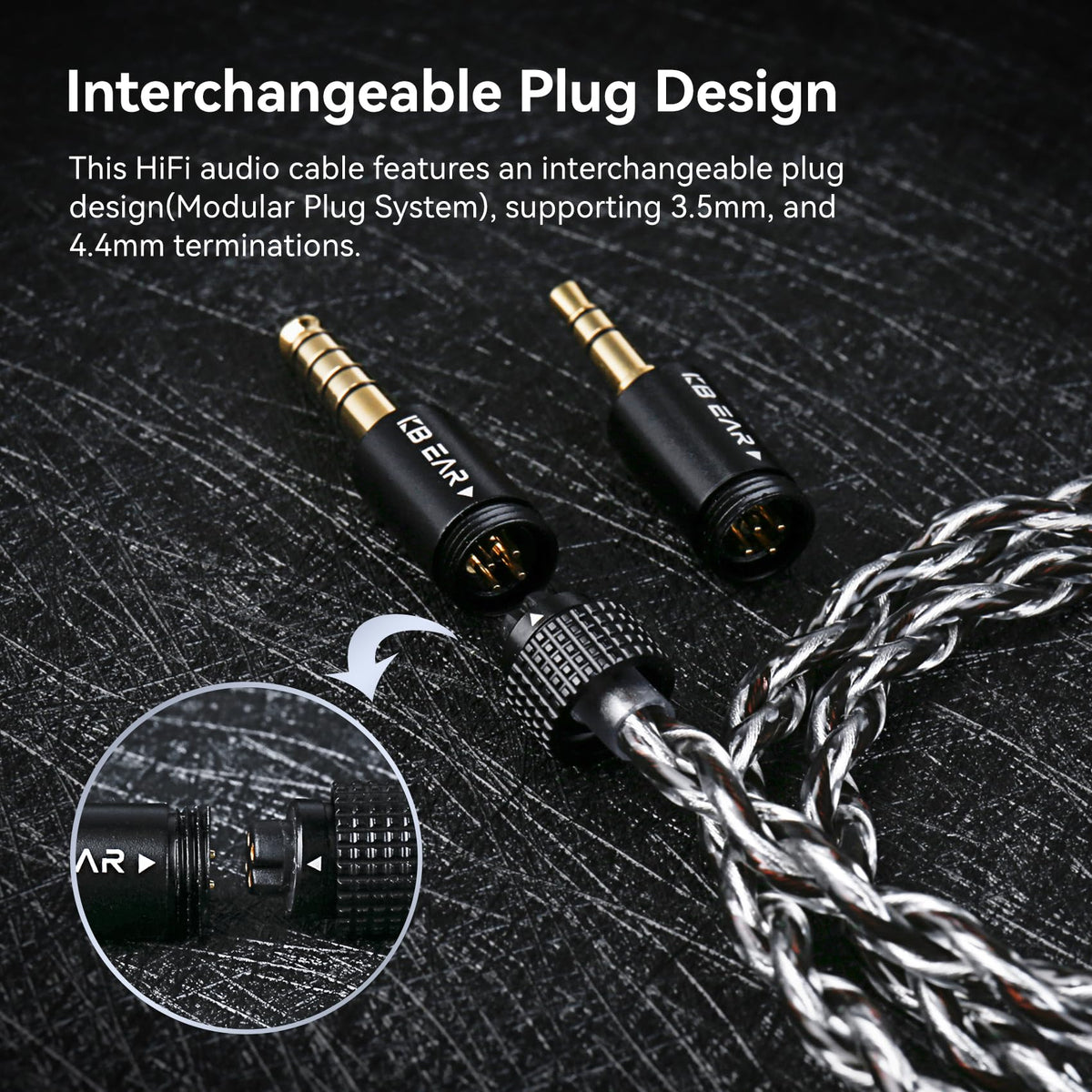 KBEAR P34 two-strand braided design adds premium style and durability.