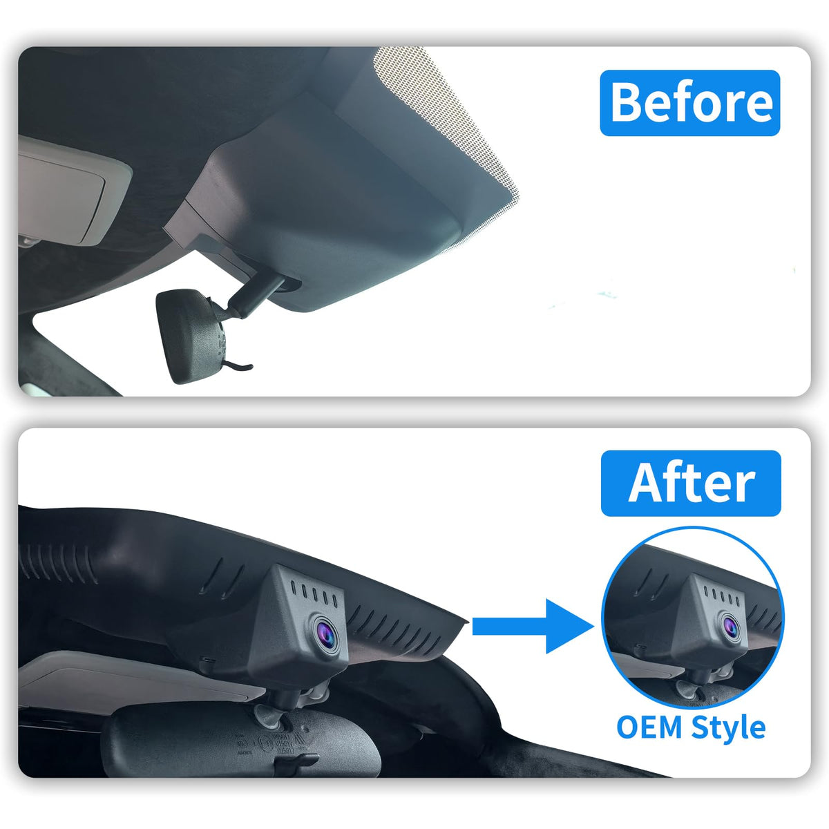 Loop recording and G-sensor protect important clips after impact.