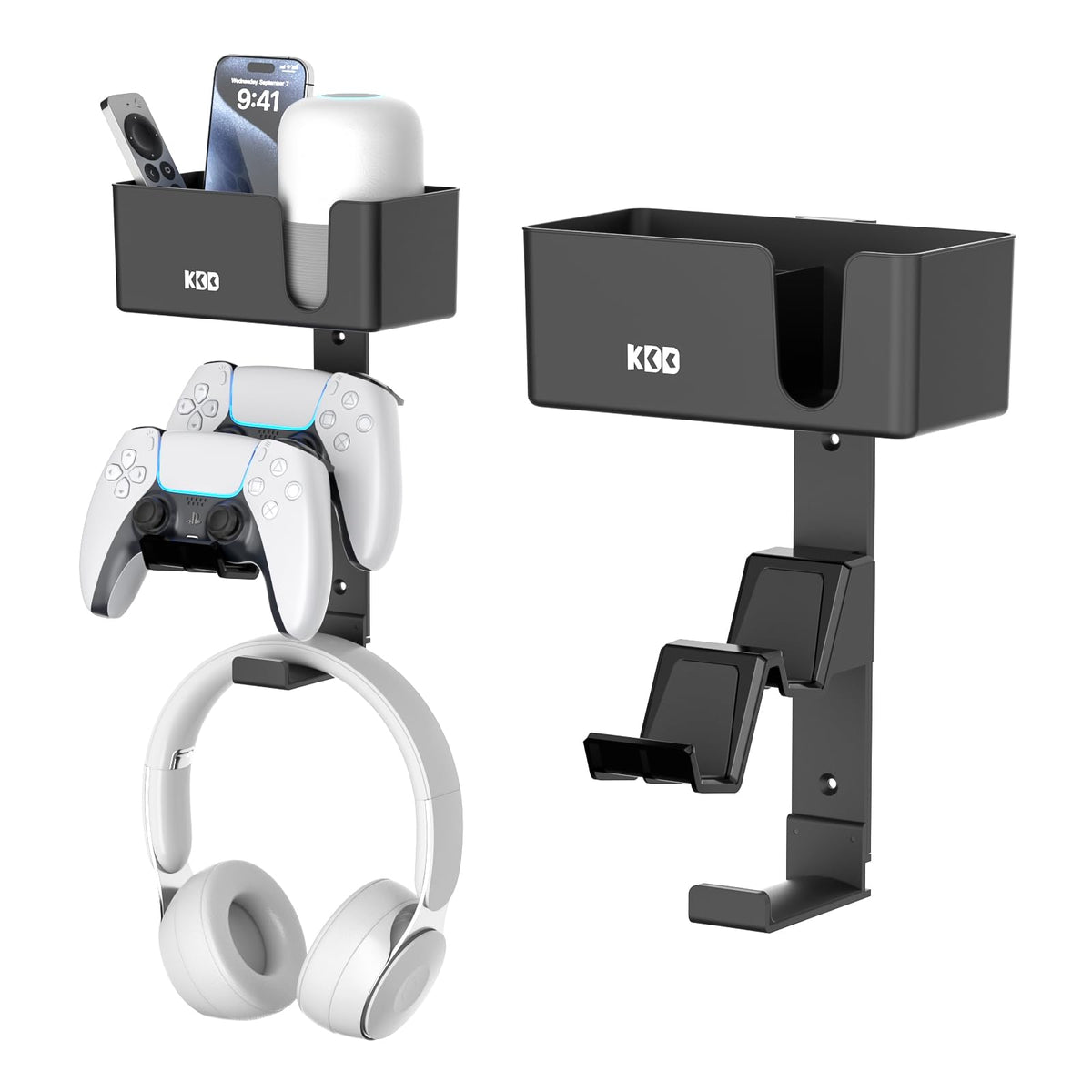 KDD 4-in-1 wall mount for dual controllers keeps Xbox and PS gear organized