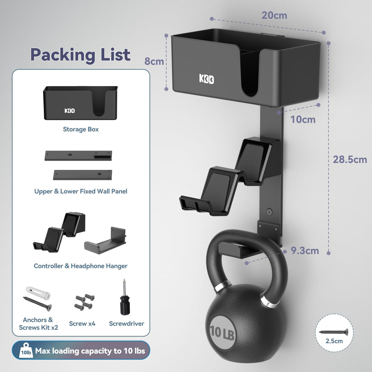 KDD 4-in-1 wall mount installs in minutes with easy-to-follow instructions