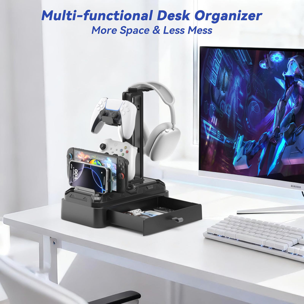 KDD Detachable Controller Hook saves space by holding up to four controllers