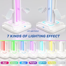KDD headset stand features 360 rotation for easy headset positioning