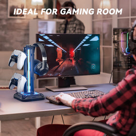 KDD plug-and-play headset stand compatible with Windows, macOS, and Linux