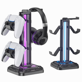 KDD RGB headset stand with nine lighting modes enhances gaming ambience