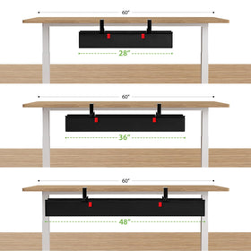 KEEGH under-desk tray in home office showing tidy workspace advantage