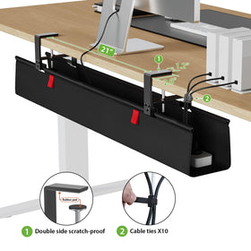 KEEGH clamped under desk demonstrating tool-free installation benefit