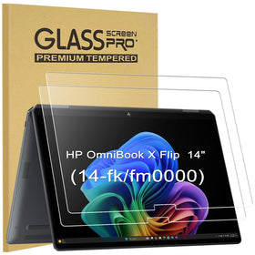 KEANBOLL 2-pack screen protector applied to HP OmniBook X Flip 14 display for crystal clarity