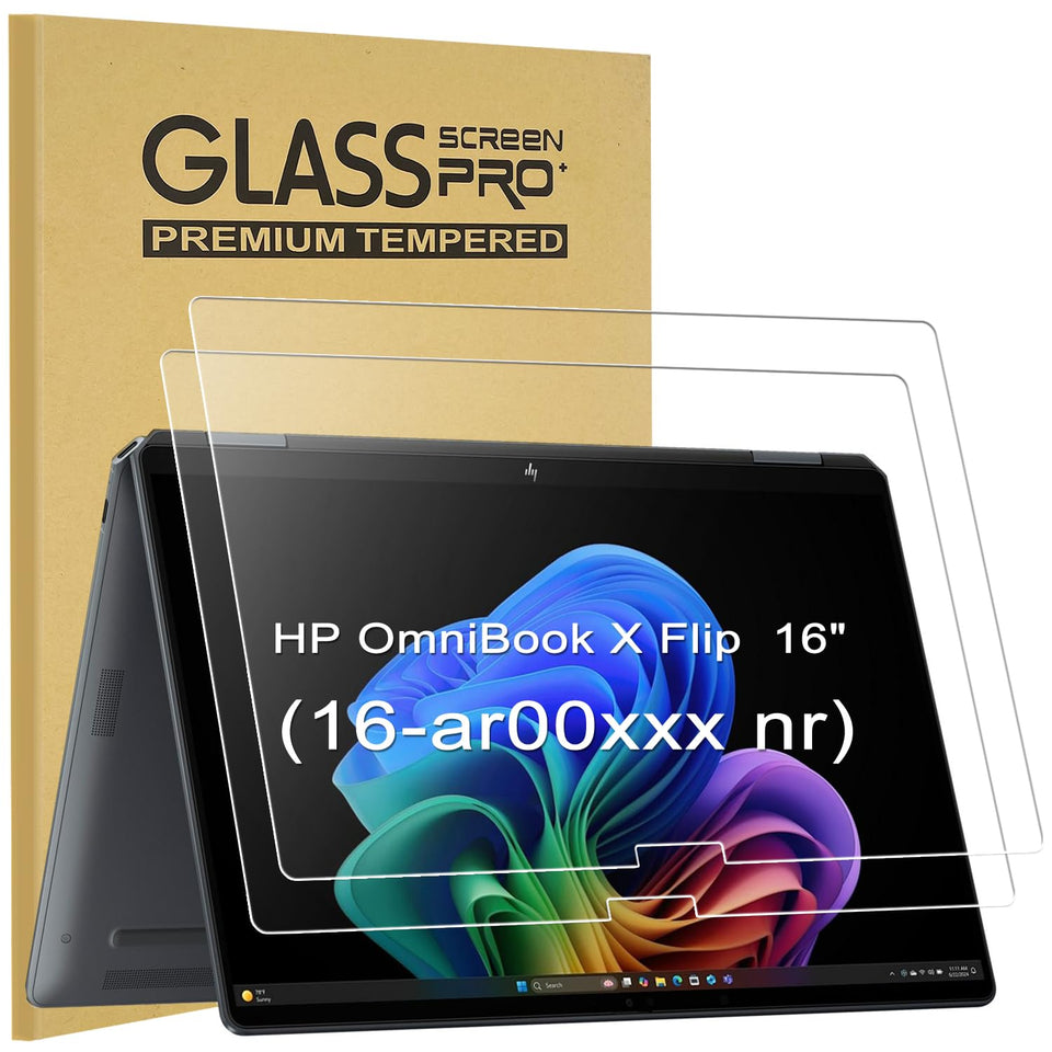 KEANBOLL 2-pack for OmniBook X Flip 16-inch, crystal-clear edge-to-edge glass protects against scratches.