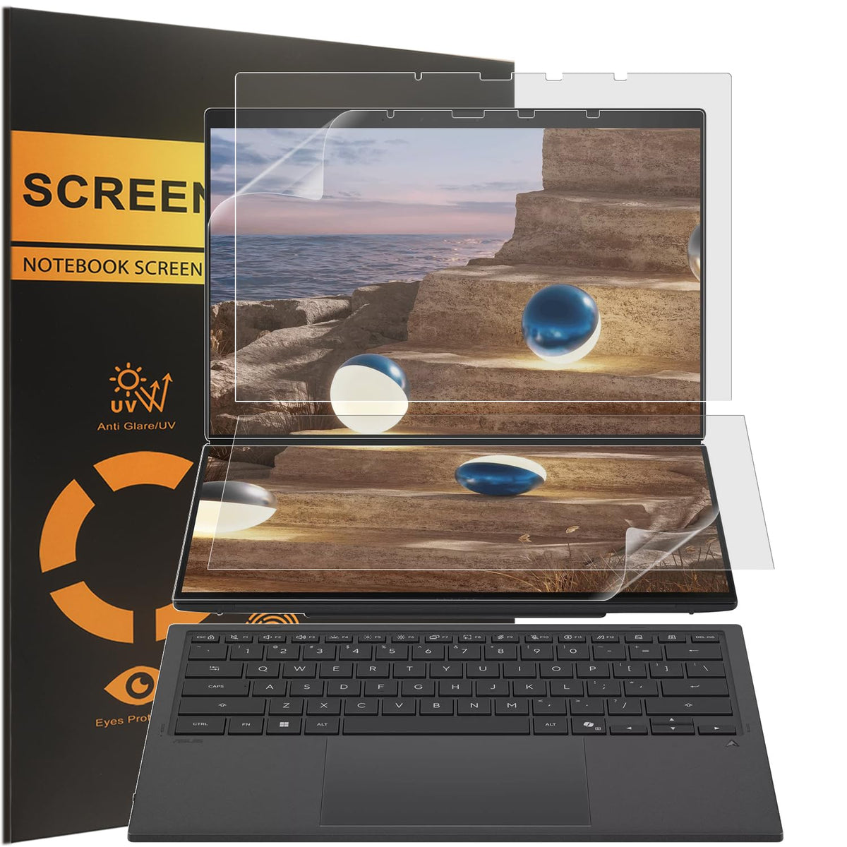 KEANBOLL front packaging showing four-piece protector pack and features benefit