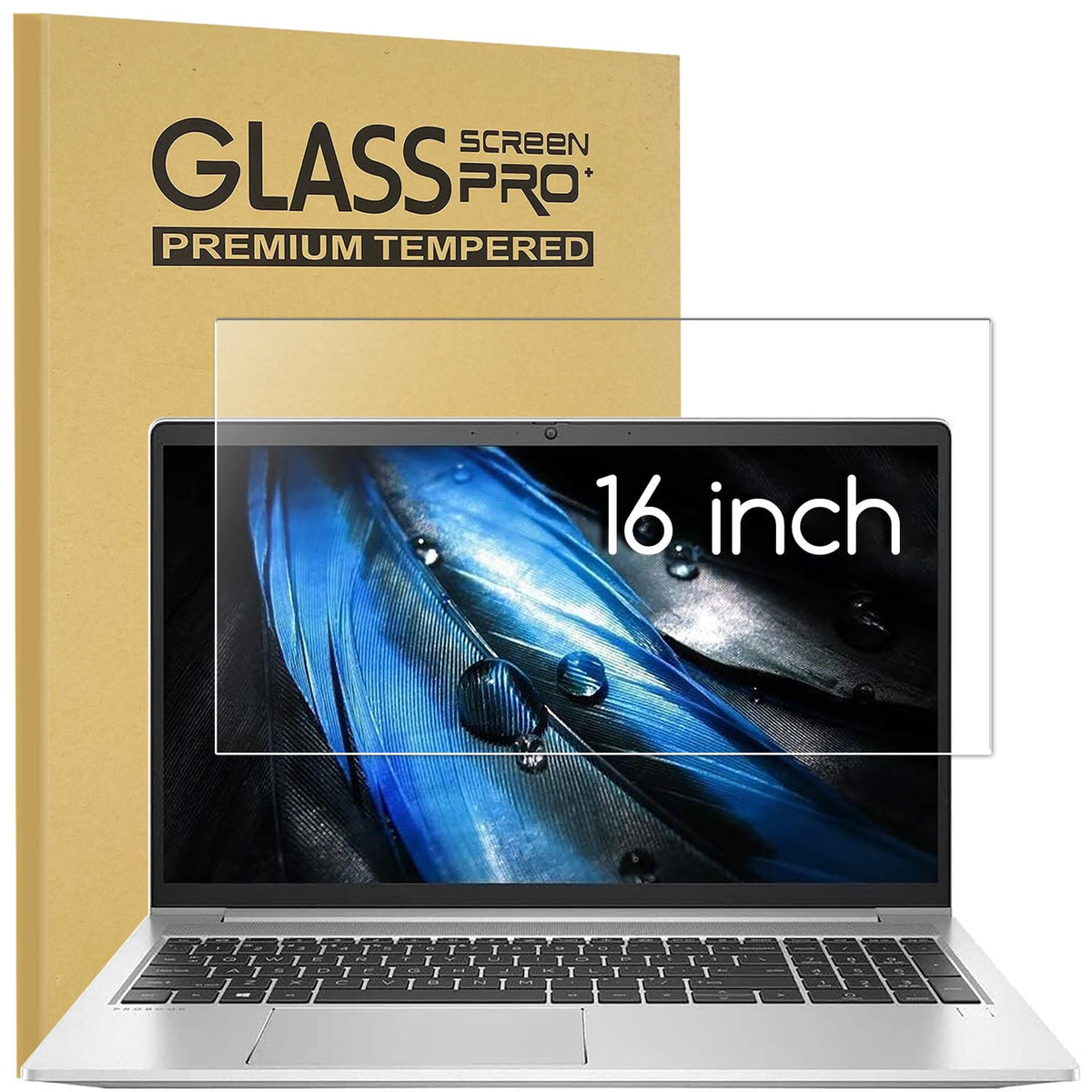 KEANBOLL 16-inch front-view protector safeguards the display with crisp clarity.