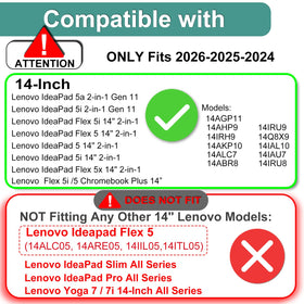 KEANBOLL Lenovo IdeaPad 5a 14 pack shot shows dual protectors.