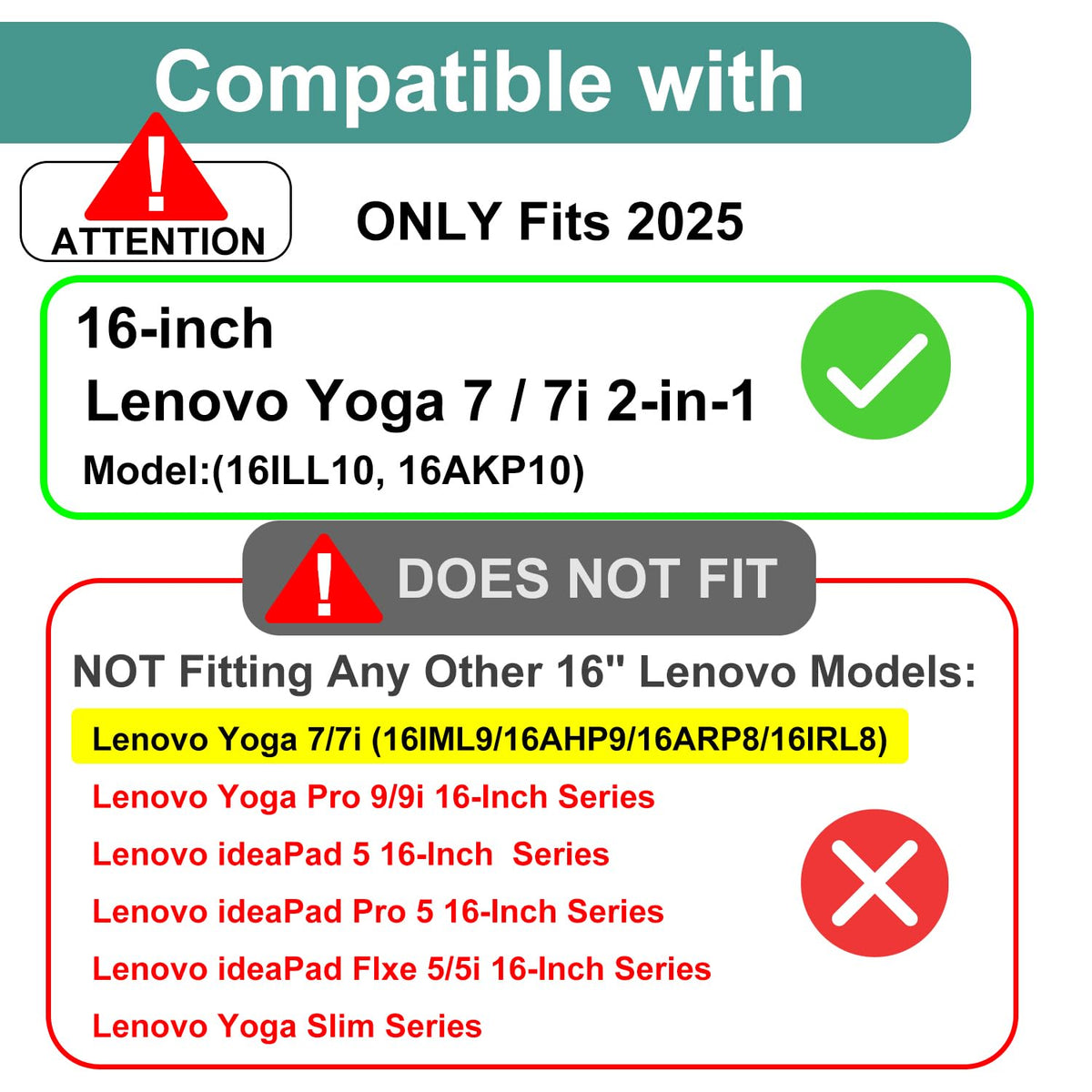 KEANBOLL Lenovo Yoga 7i 16-inch matte screen protector edge fit