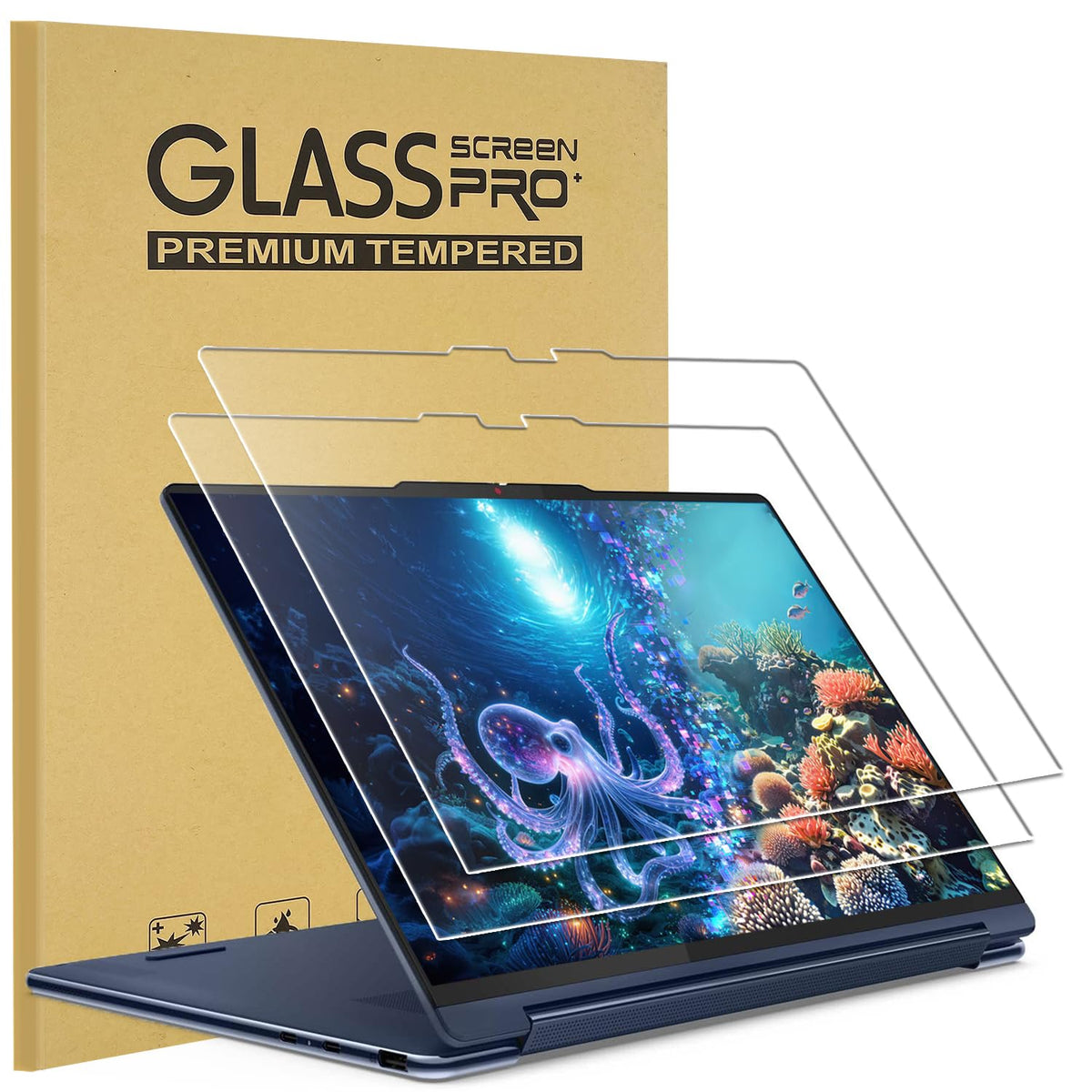 KEANBOLL packaging for Lenovo Yoga screen protector highlights durability and clarity