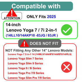 KEANBOLL Lenovo Yoga 7i 14-inch matte screen protector reduces reflections for clearer viewing.
