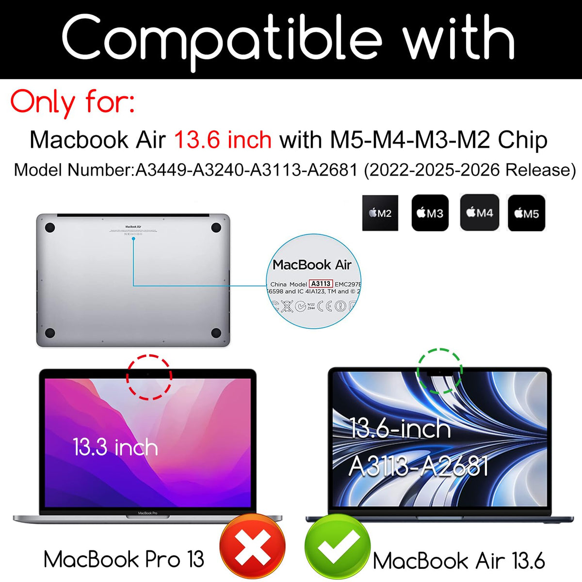 KEANBOLL ultra-clear glass provides crystal clarity for MacBook Air.