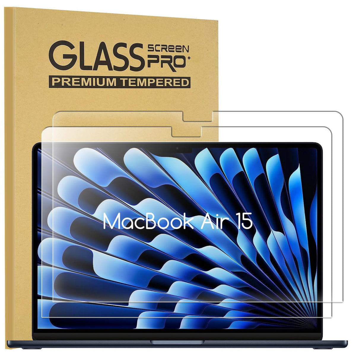 KEANBOLL MacBook Air 15.3-inch protector front coverage with bubble-free application