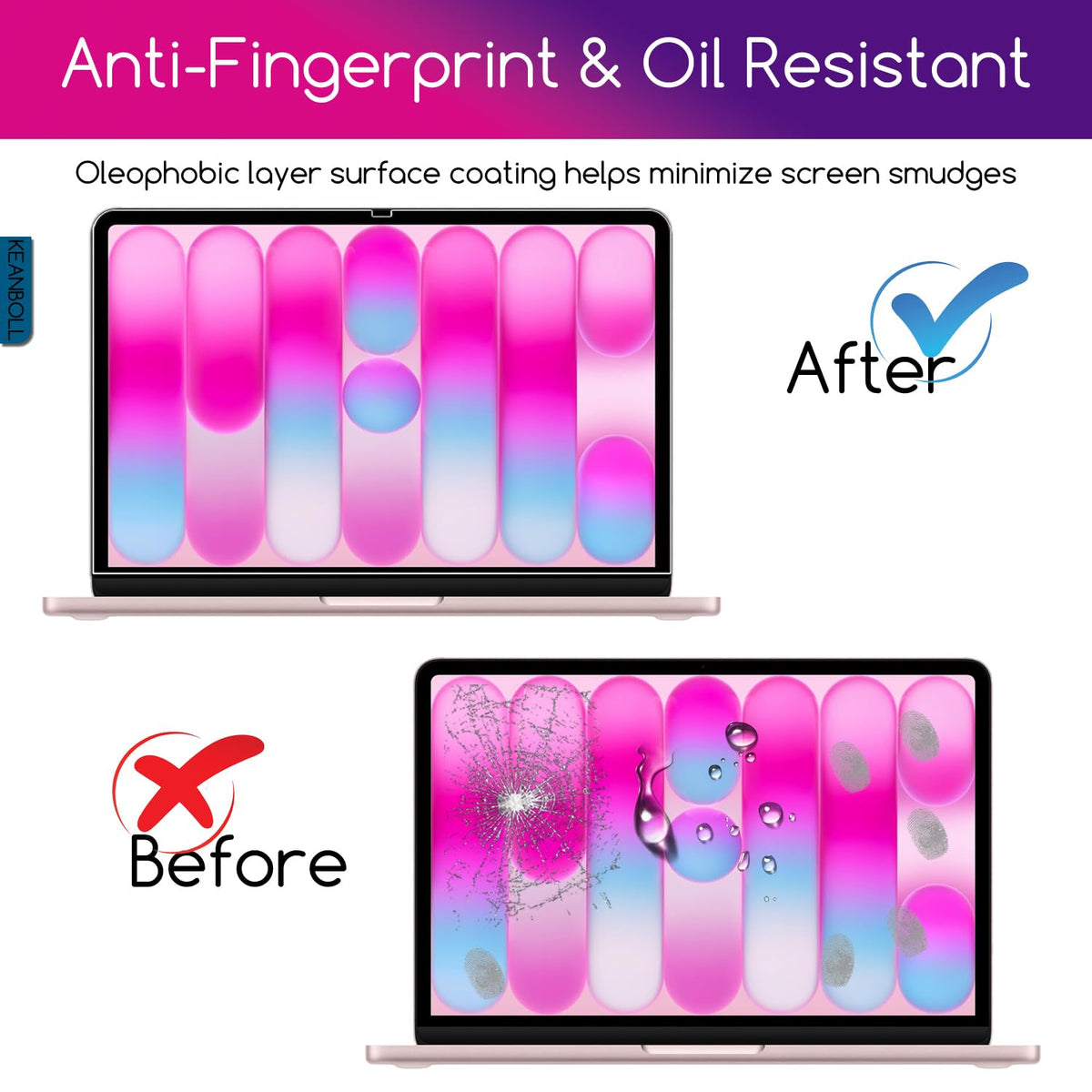 Bubble-free installation process demonstrated for quick, frustration-free fitting.