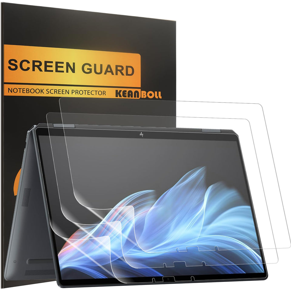 KEANBOLL Omnibook Ultra Flip 14 matte protector installed reduces glare on the display.