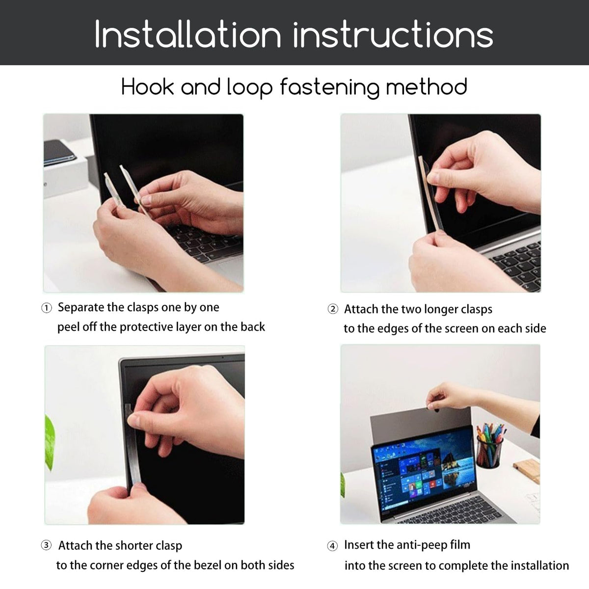 KEANBOLL privacy screen for Acer 14.5-inch, front view, keeps sensitive data safe from prying eyes
