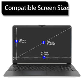 KEANBOLL privacy screen for Asus 14.5-inch, front view, protects confidential data from side intrusion