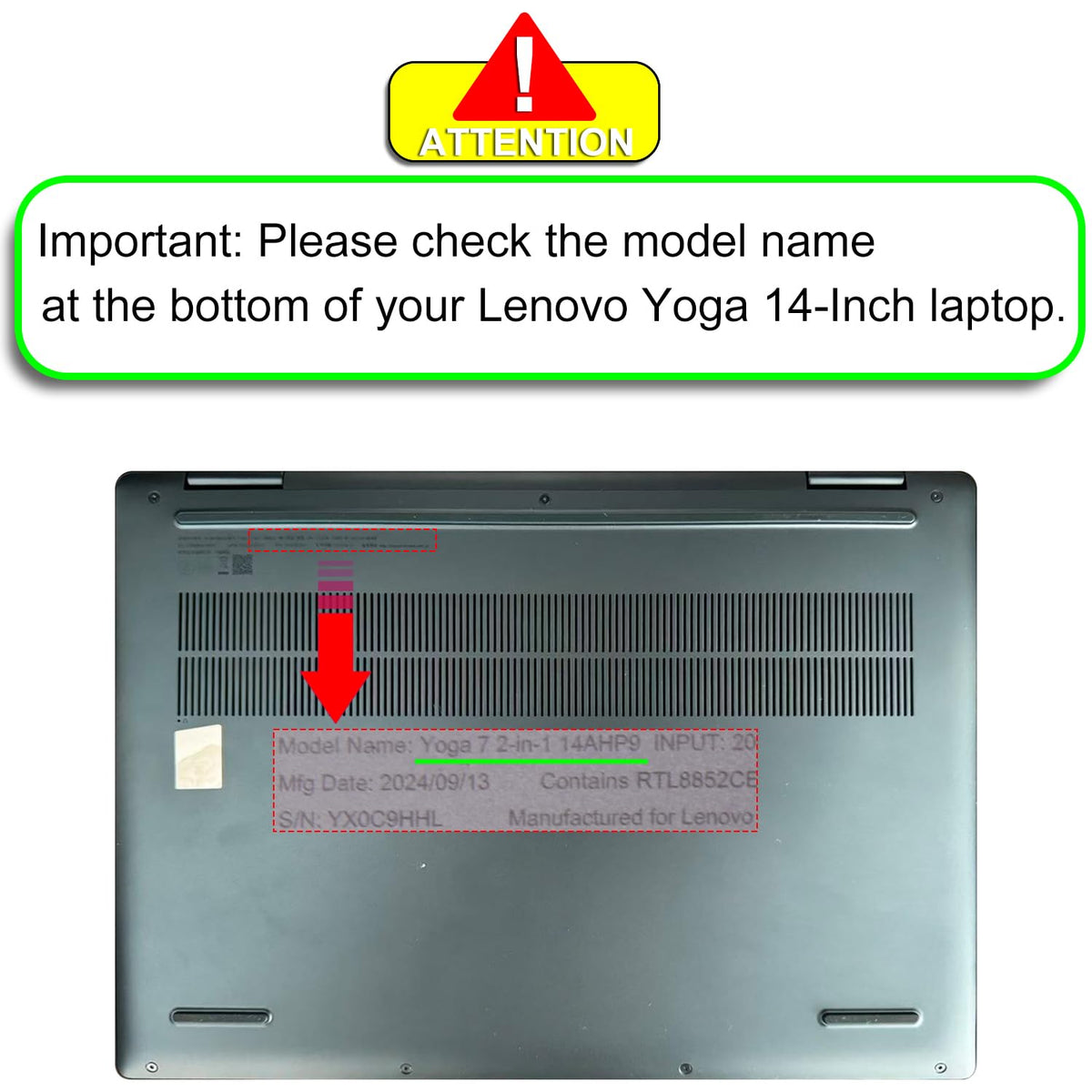 KEANBOLL Yoga 7i 14-inch scratch-resistant glass protector preserves a clean display.