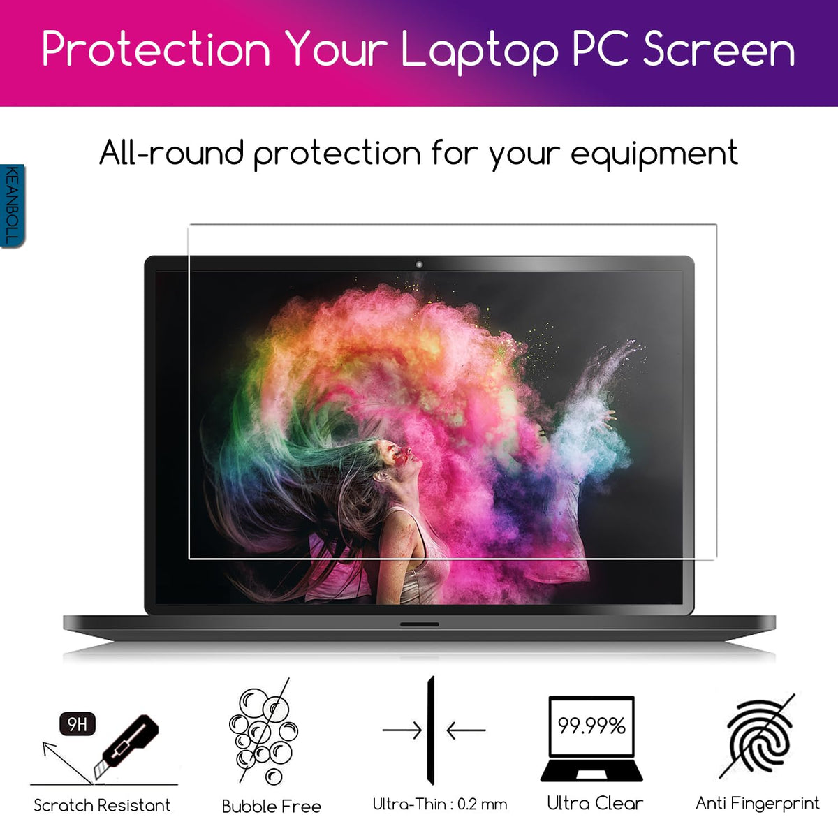 Scratch-resistant KEANBOLL surface protects Zenbook Duo UX8406 screen
