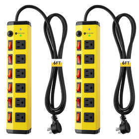 KeBen front view showing six outlets and individual switches for organized power