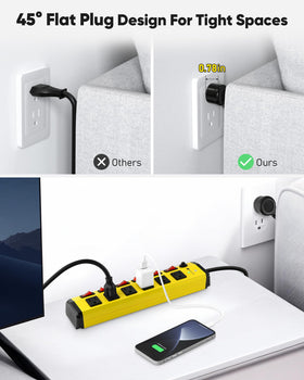 KeBen wall-mounted strip on a pegboard for accessible workshop power