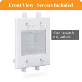 Built-in low voltage mounting bracket securely attached to drywall