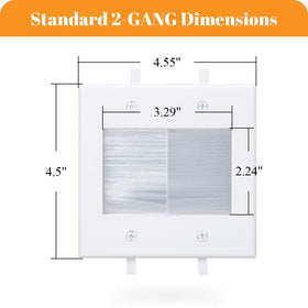 Cut-out template included for precise wall installation