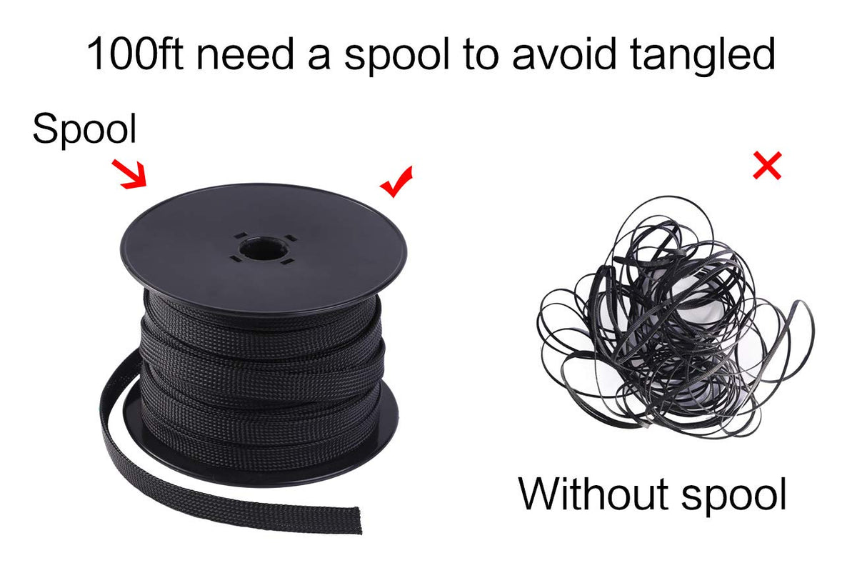 KECO black braided sleeve supports long lasting cable life.