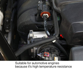 KECO DIY-friendly black sleeve easy to cut and fit for custom installs.