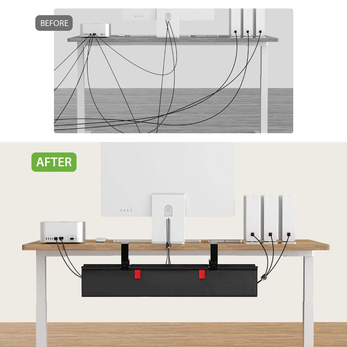 KEEGH fixed belts and hardware kit displayed showing secure fastening and stability benefit