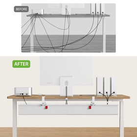 KEEGH fixed belt and reinforced stitching detail keeping cables organized firmly
