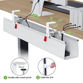 KEEGH clamp-mounted under desk demonstrating no-drill installation and secure hold