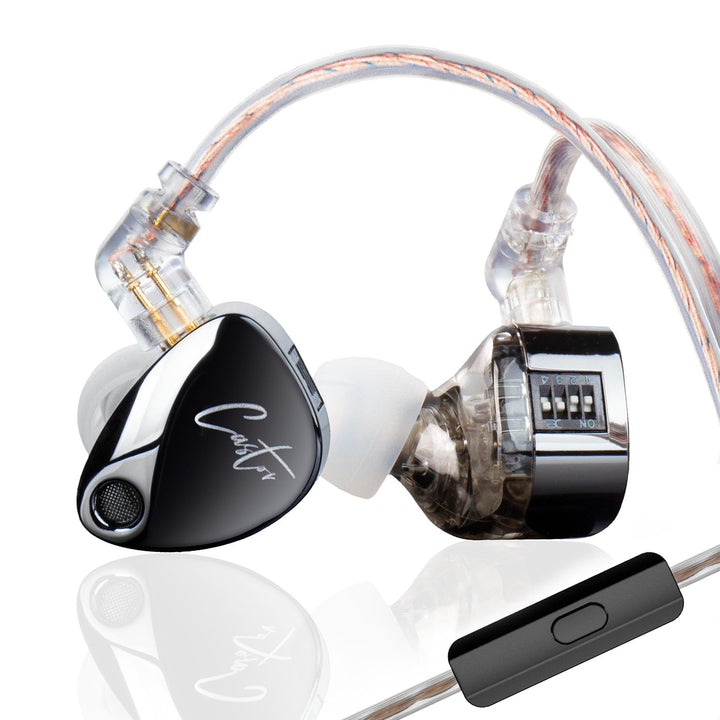 keephifi KZ Castor front view showing elegant alloy face cap and clean finish