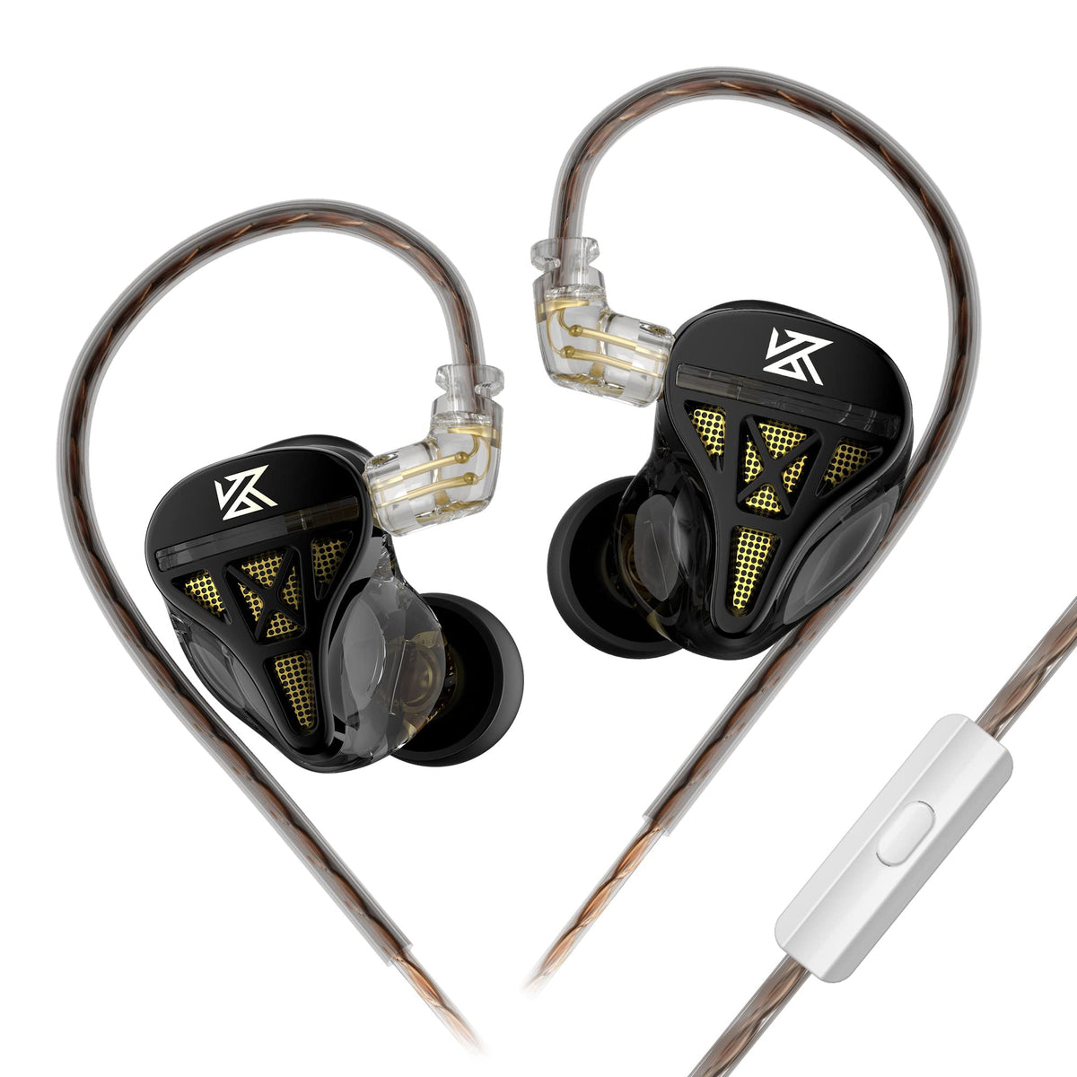 Keephifi KZ DQS earbuds semi-open cover for immersive sound.