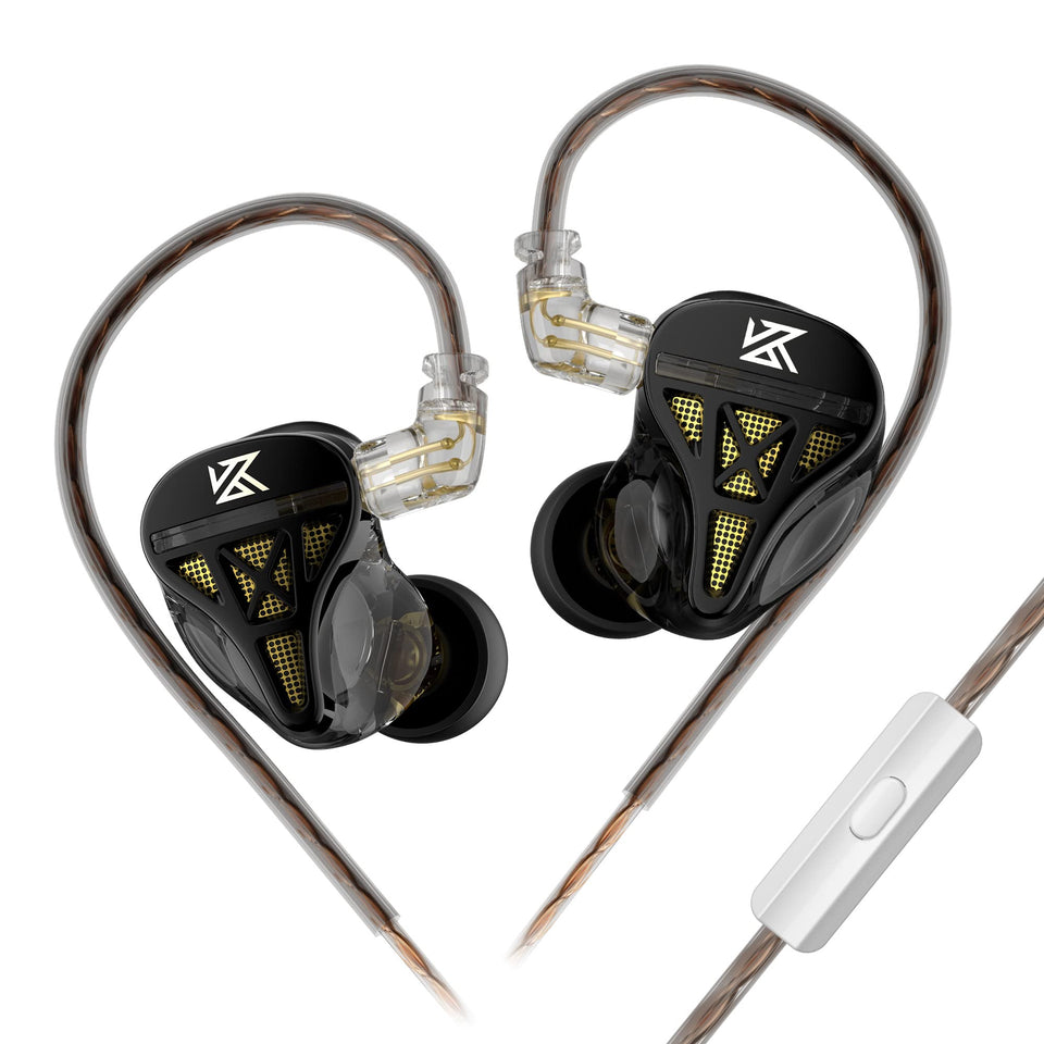 Keephifi KZ DQS earbuds semi-open cover for immersive sound.