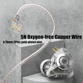Keephifi KZ EDX Pro ergonomic earhook design for stable wear.