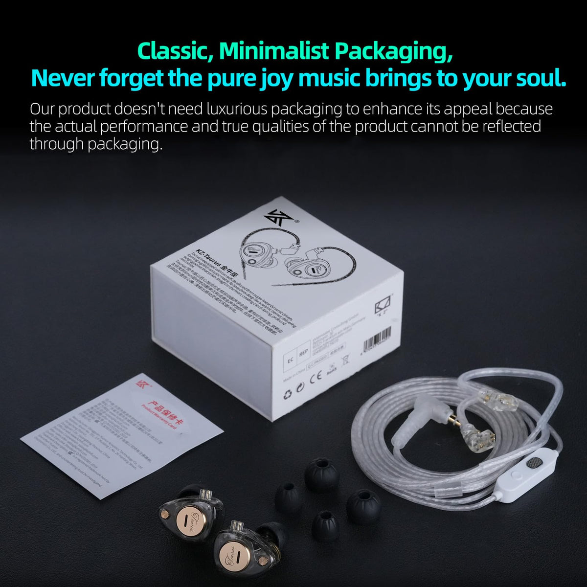 Keephifi KZ Taurus color options in Clear Black and White.