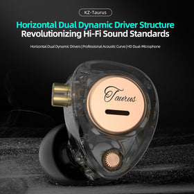 KZ Taurus noise isolation earbuds highlighting focused listening and detail