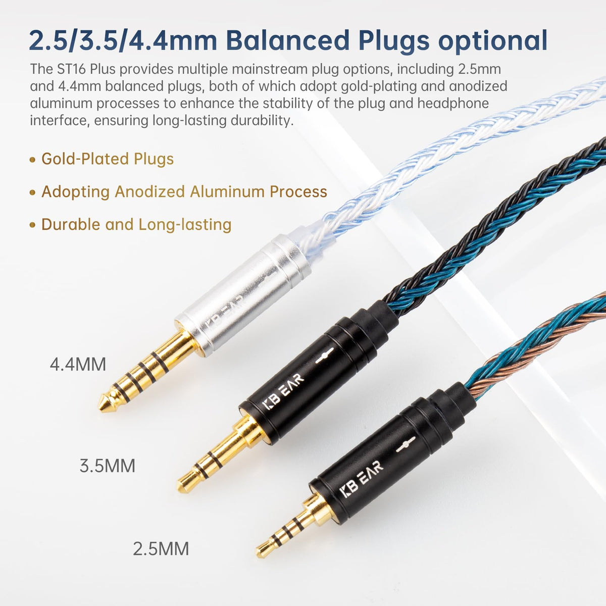 Keephifi ST16 Plus 2.5mm QDC plug options enable flexible setups.